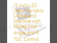 15-Zoll-LED-Farb-Portable Ultraschall-Maschine mit 60-Grad-Scan-Winkel und 8-TGC-Steuerung