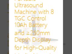 Tragbare Ultraschallmaschine mit 8 TGC Control 10Ah Batterie und ≥250mm Tiefenbildschirm für qualitativ hochwertige medizinische Bildgebung